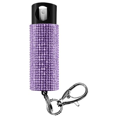 SKYLINE USA INC PSGDBOLV Pepper Spray Bling-It-On 18% OC/UV Dye Range 16ft 0.50oz Lavender Includes Keychain