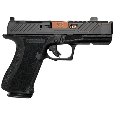 Shadow Systems CR920XP 9mm 15+1 3.65" Compensated/Match Grade Spiral Barrel, Black Nitride Optic Cut/Serrated/Window Cut Slide, Black Polymer Frame w/Beavertail & Picatinny Rail