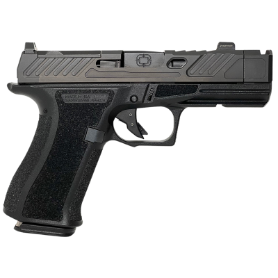 Shadow Systems  CR920XP Elite Sub-Compact Frame 9mm Luger 15+1 3.65" Black Compensated/Match Grade Spiral Barrel, Black Nitride Optic Cut/Serrated/Window Cut Slide, Black Polymer Frame w/Beavertail & Picatinny Rail