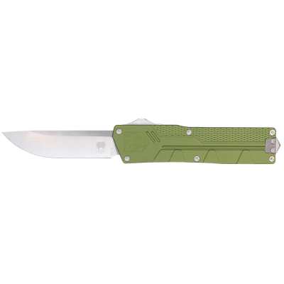 CobraTec Knives Paragon OTF Plain Satin VG-10 SS Blade Green Textured