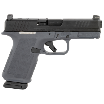 Ruger RXM 9mm 15+1, 4" Black FNC Nitride Steel Barrel, Black FNC Nitride Optic Ready/Serrated Alloy Steel Slide, Stealth Gray Polymer Frame w/Accessory Rail, Stealth Gray Magpul Enhanced Grip