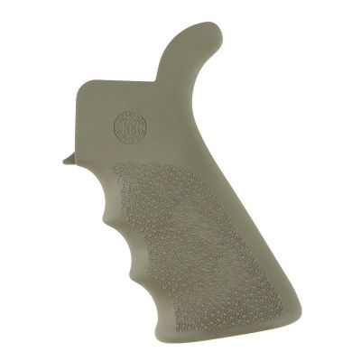 Hogue AR-15/M-16 Rubber Grip Beavertail with Finger Grooves OD Green