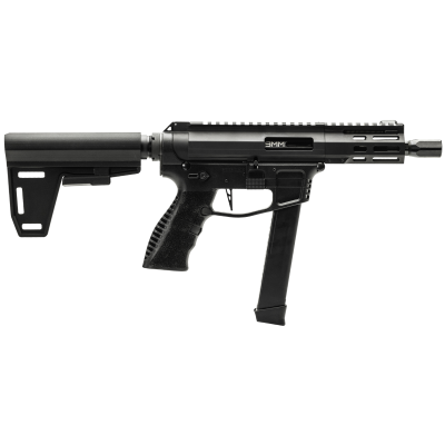 GForce Arms Jawbone 9mm Pistol, 5" Threaded Barrel, 33 Round, Picatinny Receiver, Brace, Black