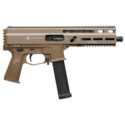 Grand Power SP10A3 Stribog 10mm Auto 20+1 8" Black Threaded Barrel, Flat Dark Earth Cerakote, Aluminum/Polymer Receiver w/Picatinny Rail, rear Picatinny Rail, FDE Polymer Grip, Ambidextrous