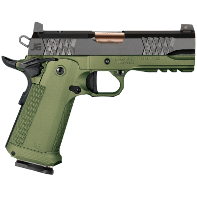 JACOB GREY FIREARMS TWC9 9mm Luger 17+1 4.25" Black Bull Barrel, Black Optic Ready/Serrated Steel Slide, Duty Green Aluminum Frame w/Beavertail & Picatinny Rail