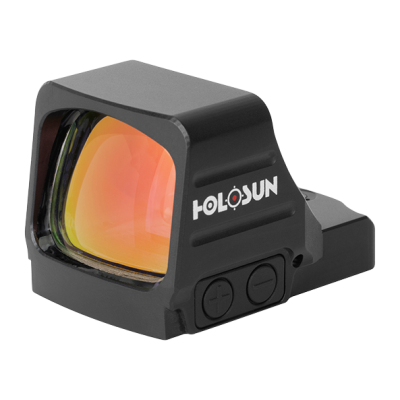 Holosun Technologies, 407COMP, Green Dot, Open Pistol Sight, 6 MOA Dot, 1X Magnification, Anodized Finish, Black