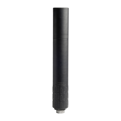 Huxwrx Flow 45M Suppressor, .45 Cal, Black Titanium, .578x28