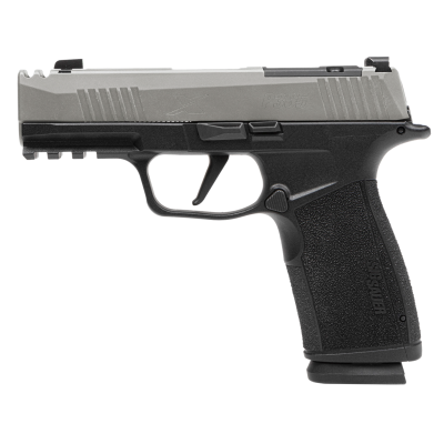 Sig Sauer 365XCA9TCOMP P365 XMacro Compact 9mm Luger 17+1 3.10" Stainless Steel Optic Ready/Serrated Slide, Black Nitron Stainless Steel Frame w/Picatinny Rail, XMacro Polymer Grip, RMSc Footprint