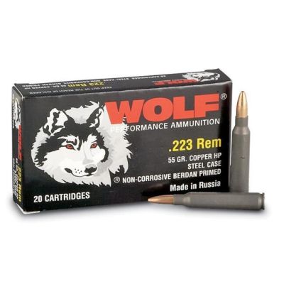 Wolf 223 FMJ 55gr Steel Case 1000rd Case