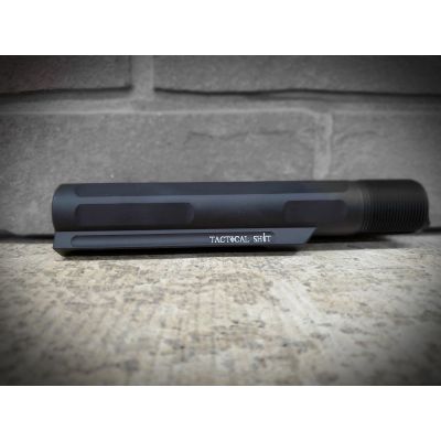 AR15 / M4 .223 Mil-Spec Adjustable 8 Position, 3 Drain Hole, Short Contour Machining w/Tactical Shit Logo