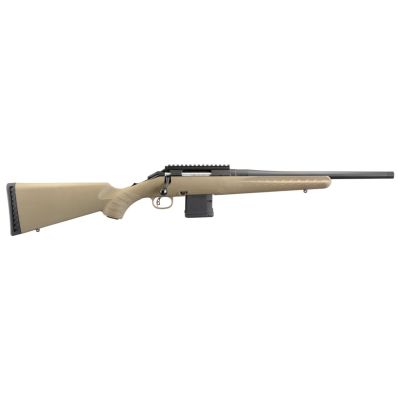 Ruger Bolt-Action 300 Blackout 16.1" Threaded Barrel, Matte Black Finish, Flat Dark Earth Composite Stock, 10Rd AR Style Magazine