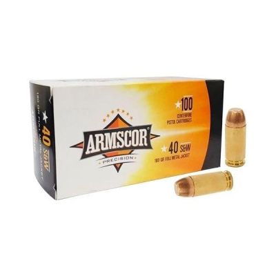 Armscor .40 S&W Pistol Ammo - 180 Grain | Full Metal Jacket 100rd Box