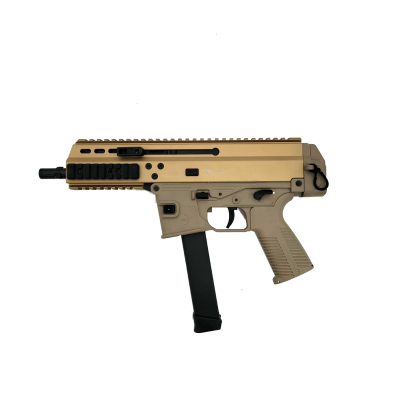 B&T APC9 Pro Pistol - Coyote Tan | 9mm | 6.8" Threaded Barrel | 33rd | Glock Compatible Lower | w- 25mm 3-Lug