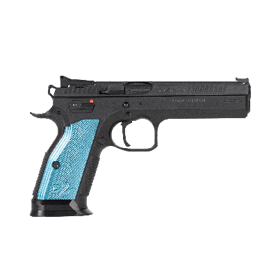 CZ TS 2 Pistol - Black | 9mm | 5.28" Barrel | 20rd | Blue Grips