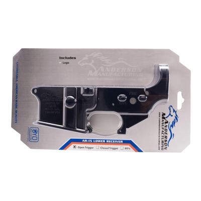 Anderson AM-15 Forged Stripped AR15 Lower Receiver - Black | Retail Packaging
