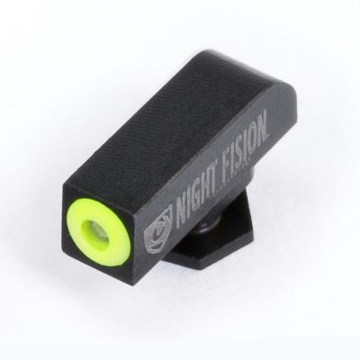 Night Fision Glock Tritium Front Night Sight - Yellow Front Perfect Dot with Green Tritium | Fits Glock 17, 17L, 19, 22, 23, 24, 25, 26, 27, 28, 31, 32, 33, 34, 35, 37, 38, 39, 20, 21, 29, 30, 36,