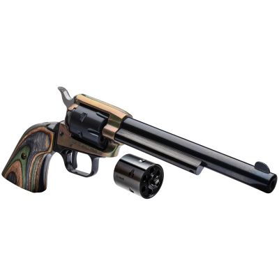 Heritage Rough Rider Revolver - Simulated Case Hardened | .22 LR - .22 WMR | 6.5" Barrel | 6rd | Camo Laminate  Grips