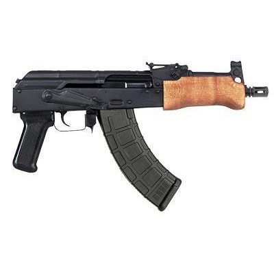 Century Arms Romanian Mini Draco Stamped AK-47 Pistol 7.75" Barrel 7.62x39 - Wood Handguard