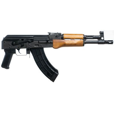 Century Arms BFT47 AK-47 Pistol - Wood | 7.62x39 | 12.6" Barrel | Wood Handguard | 1.5mil Receiver w- Bulged Forged Trunnion | Includes Side Optic Rail