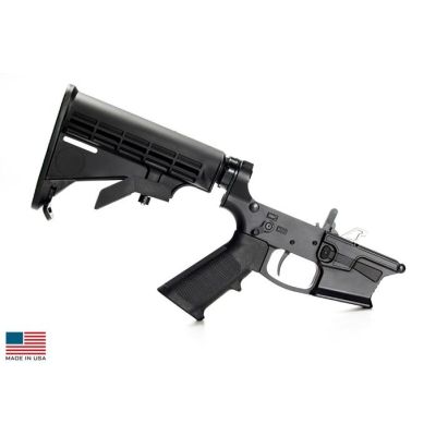 KE Arms KE-9 Billet Complete Glock 9mm Lower - Black | M4 Buttstock | SLT Trigger | Ambi Selector