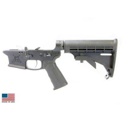 KE Arms KE-9 Billet Complete Glock 9mm Lower - Black | M4 Buttstock | Xtech Grip | SLT Trigger | Ambi Selector | Ambi Mag Catch