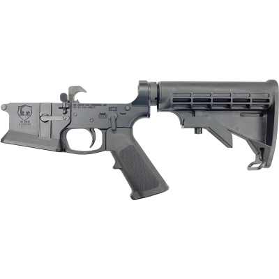KE Arms KE-15 Billet Flared Magwell Complete AR15 Lower - Black | Mil-Spec Parts Kit