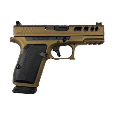 Live Free Armory AMP Compact Pistol - Burnt Broze | 9mm | 3.9" Fluted Barrel (Ported) | 15rd | Optic Cut