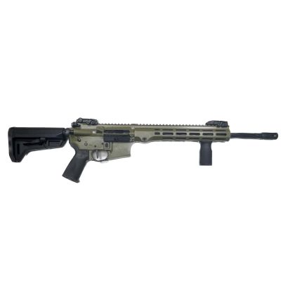 Maxim Defense MD15 L 5.56x45mm NATO 30+1 16" Fluted Barrel, Bazooka Green Rec/M-LOK Handguard, Black Magpul Furniture, SL-K Stock, MBUS Sights, Blackout Defense Flat Trigger