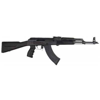 Pioneer Arms Sporter AK-47 Rifle - Black | 7.62x39 | 16" Barrel | 30rd | G-2 Style No Slap Trigger | Slant Style Muzzle Brake