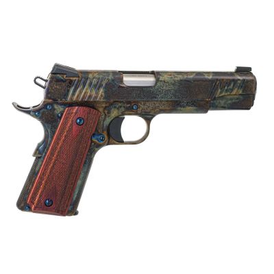 Standard Manufacturing 1911 Pistol - Case Coloring | .45ACP | 5" Barrel | 7rd | Rosewood Grips | Custom Engraved