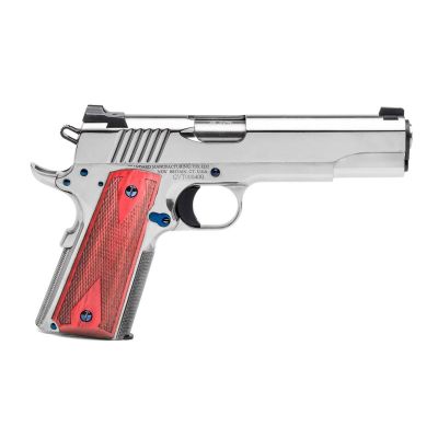 Standard Manufacturing 1911 Pistol - Nickel Plated | .45ACP | 5" Barrel | 7rd | Rosewood Grips