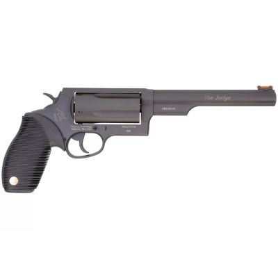 Taurus Judge Magnum Revolver - Black | 45 Colt - 410 Mag | 6.5" Barrel | 5rd | Rubber Grip | Fiber Optic Sight