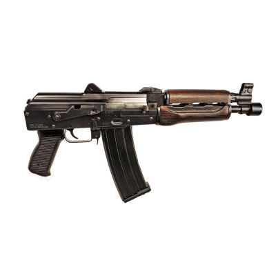 Zastava ZPAP85 AK-47 Pistol BULGED TRUNNION 1.5MM RECEIVER - Stained Wood Handguard | 5.56NATO | 10" Chrome Lined Barrel