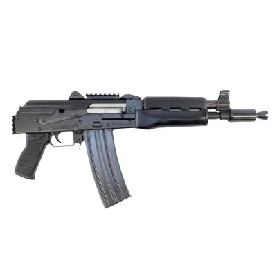 Zastava ZPAP85 Alpha AK-47 Pistol - Stained Wood Handguard | 5.56NATO | 10" Barrel | Booster Brake | Rear Trunnion Picatinny rail