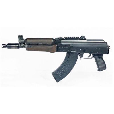 Zastava ZPAP92 AK-47 Pistol BULDGED TRUNNION 1.5MM RECEIVER - Stained Wood Handguard | 7.62x39 | 10" Chrome Lined Barrel | Booster Brake | Rear Trunnion Picatinny Rail