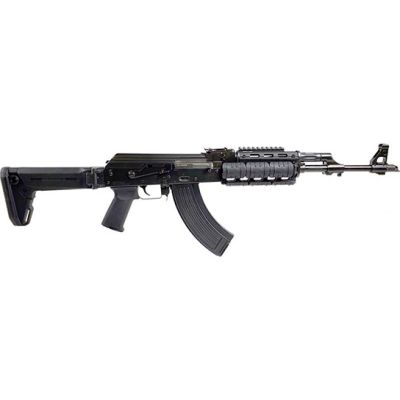 Zastava ZPAPM70 AK-47 Rifle BULGED TRUNNION 1.5MM RECEIVER - Black | 7.62x39 | 16.3" Chrome Lined Barrel | UTG Pro Quad Rail | Zhukov-S Folding Stock