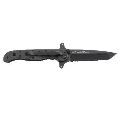 CRKT M16 - 10KSF TANTO BLACK WITH TRIPLE POINT SERRATIONS STAINLESS STEEL HANDLE