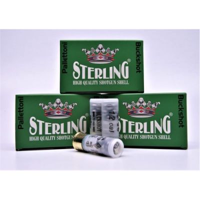 Sterling 12 Gauge Ammunition 2-3/4" 1-3/16 oz 00 Buck 9 Pellets