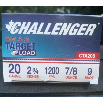 Challenger 20GA 2.75 7/8oz #9 250RD Case