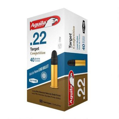 Aguila Target Competition 22 LR 40 gr Lead Solid Point 50 Bx