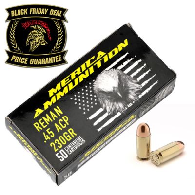 Merica Ammunition 45 ACP 230gr TMJ Brass REMAN Bulk Range Ammo - Free Shipping!!