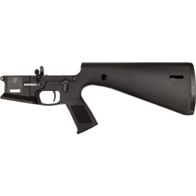 KE Arms KP-15 Polymer Complete AR15 Lower Receiver - Black | DMR & Ambidextrous Controls | Integral Buttstock & Pistol Grip