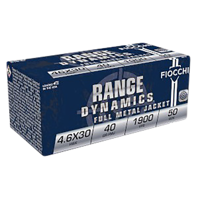 Fiocchi Range Dynamics 4.6x30mm H&K 40gr FMJ 50rd Box