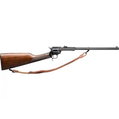 Heritage Rough Rider Rancher Carbine - Black | .22 LR | 16" Barrel | 6rd | Walnut Wood Stock | Adj. Buckhorn Sights | Leather Sling