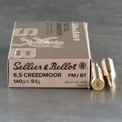 Sellier & Bellot 6.5 Creedmoor 140gr FMJBT