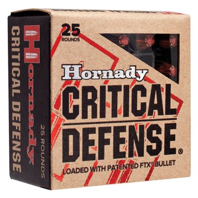 Hornady Critical Defense FTX 9mm Luger 115 GR Flex Tip Expanding 25 Rds