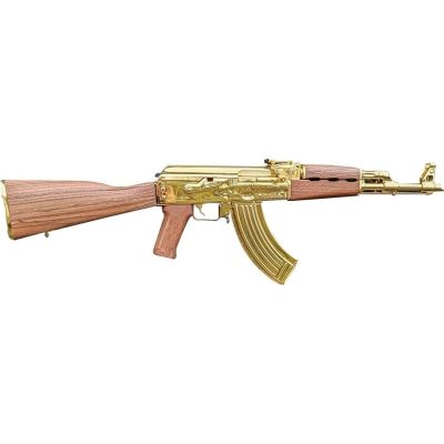 Zastava ZPAPM70 AK-47 Rifle - 24K Gold Plated Dark Walnut Wood Handguard | 7.62x39 | 16" Chrome Lined Barrel