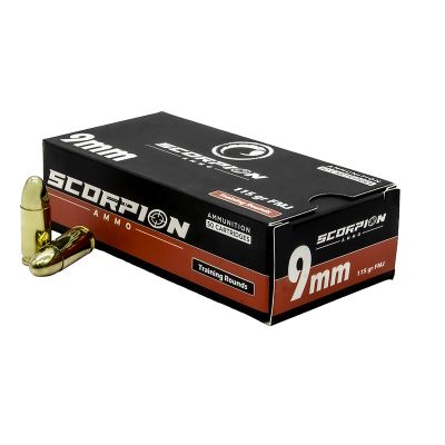 Scorpion 9mm 115gr FMJ Range Ammo