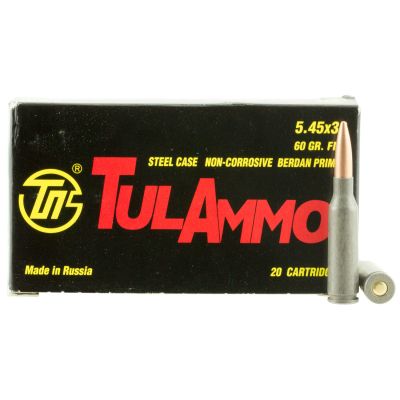 Tulammo TA545390 Rifle 5.45x39mm 60 GR Full Metal Jacket (FMJ) 20 Bx