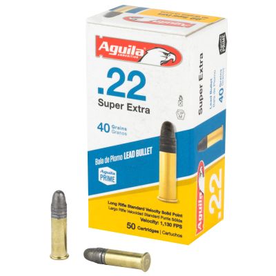 Aguila Super Extra 22 LR 40gr Lead Solid Point 50rd Box